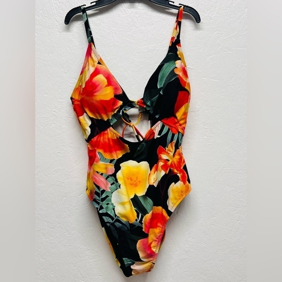 Women’s Plunge Front & Back Cut Out - One Piece Swimsuit - Shade & Shore - XL - Picture 1 of 11